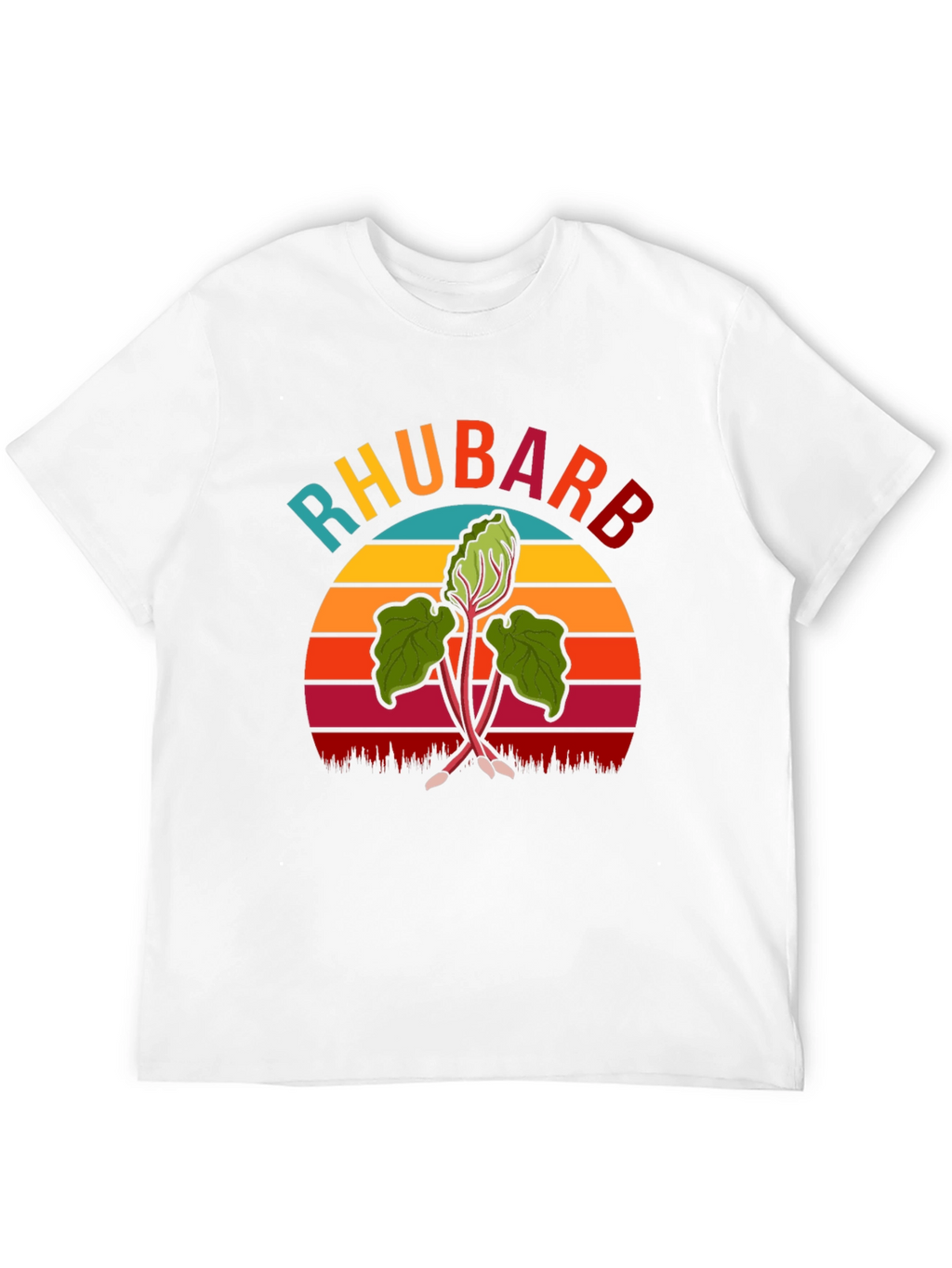 Rhubarb Retro Graphic T-Shirt - Novelty Tee