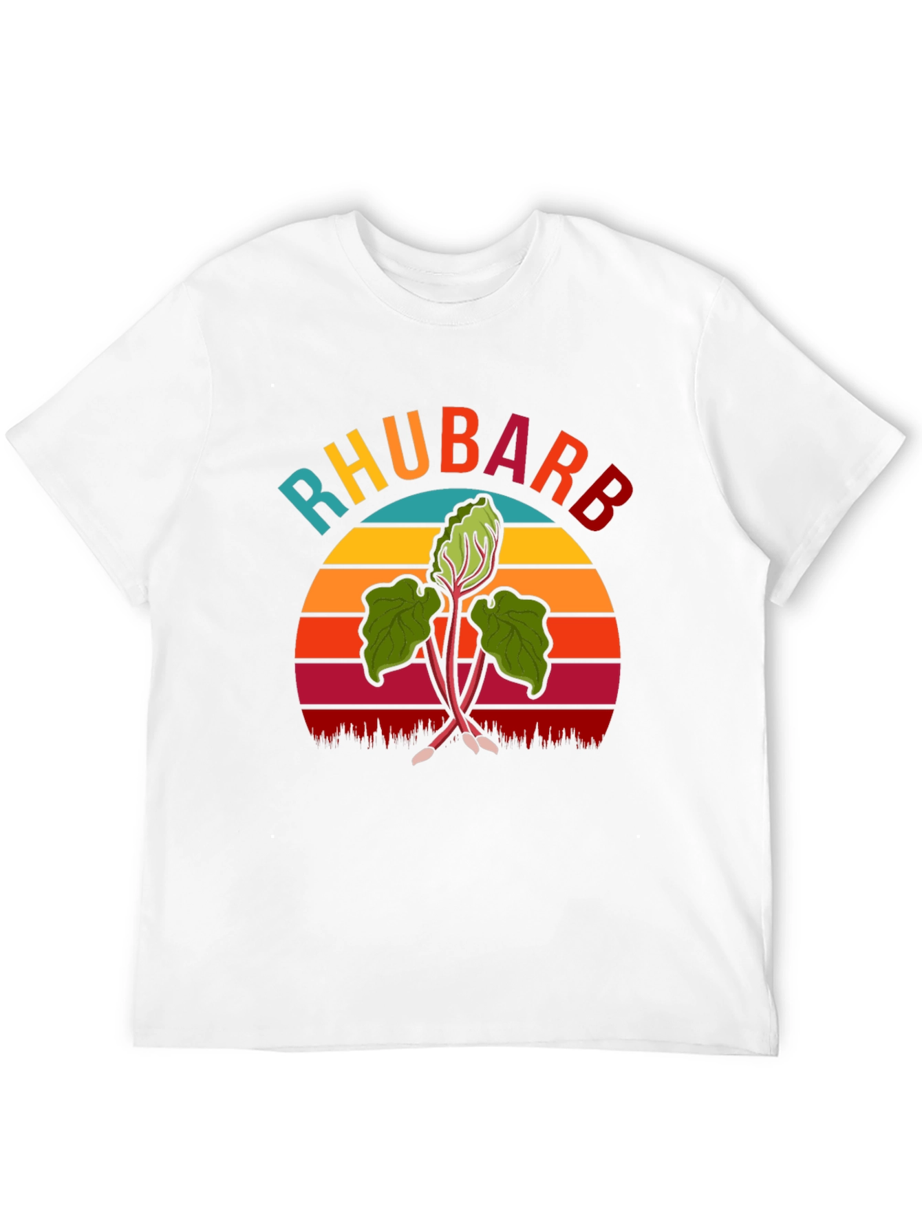 Rhubarb Retro Graphic T-Shirt - Novelty Tee