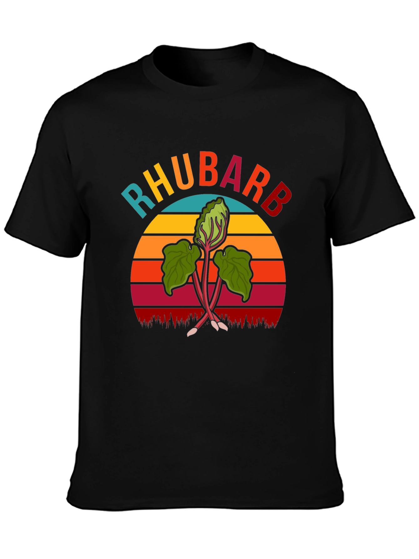 Rhubarb Retro Graphic T-Shirt - Novelty Tee