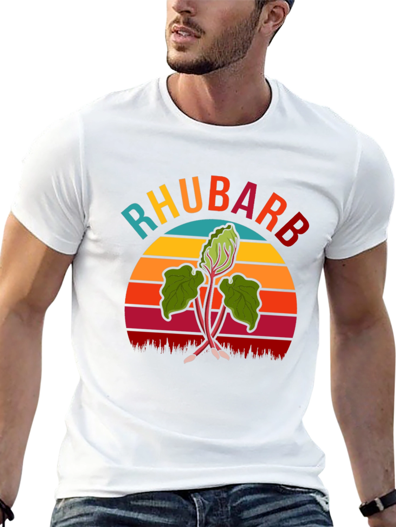 Rhubarb Retro Graphic T-Shirt - Novelty Tee