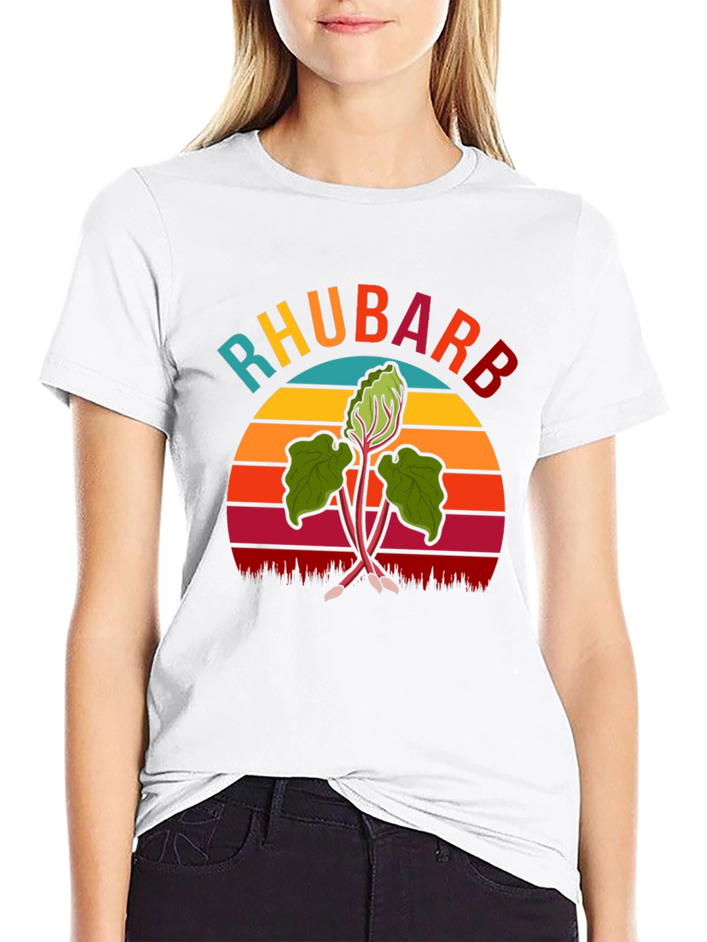 Rhubarb Retro Graphic T-Shirt - Novelty Tee