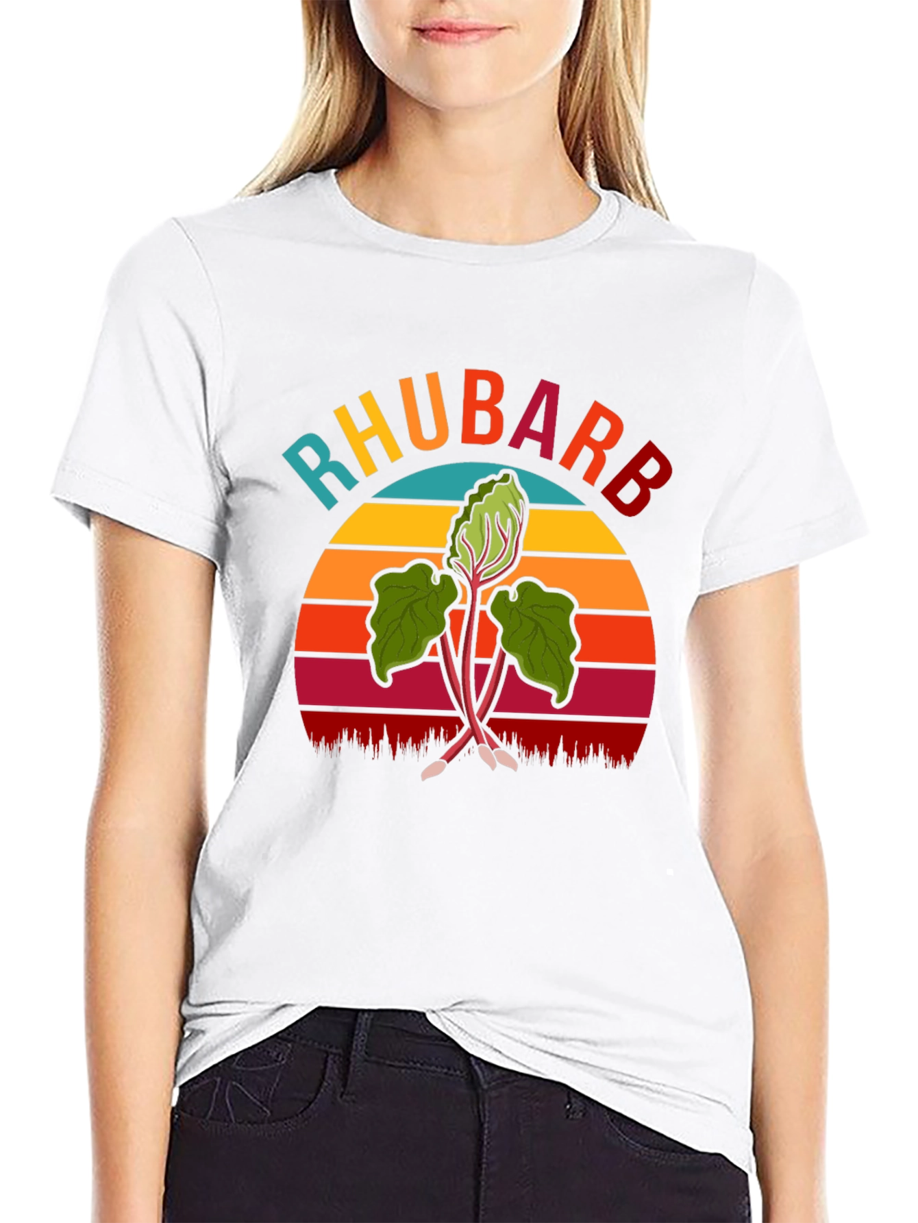 Rhubarb Retro Graphic T-Shirt - Novelty Tee