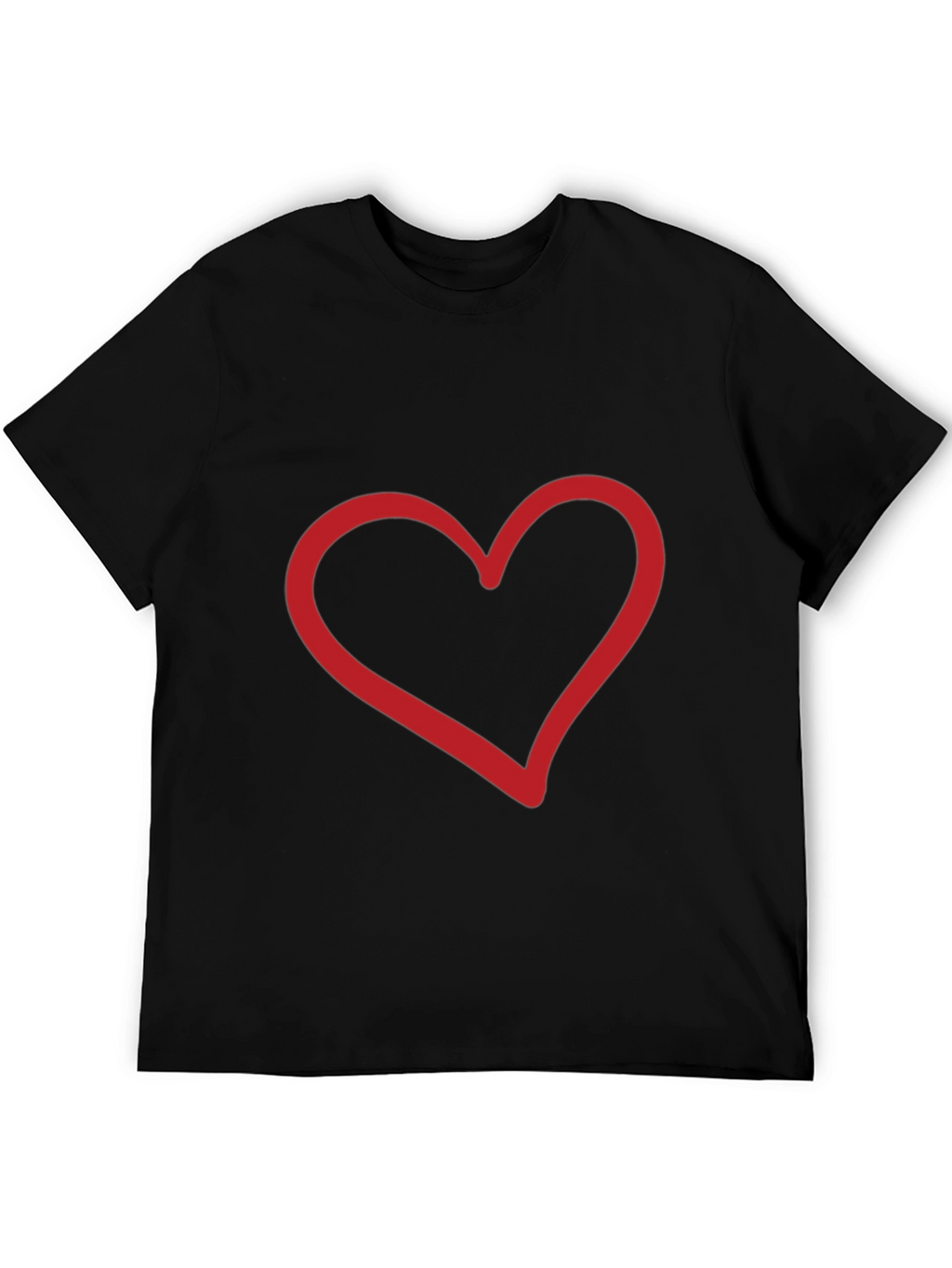 Heart Graphic Black Tee - Stylish Casual Wear