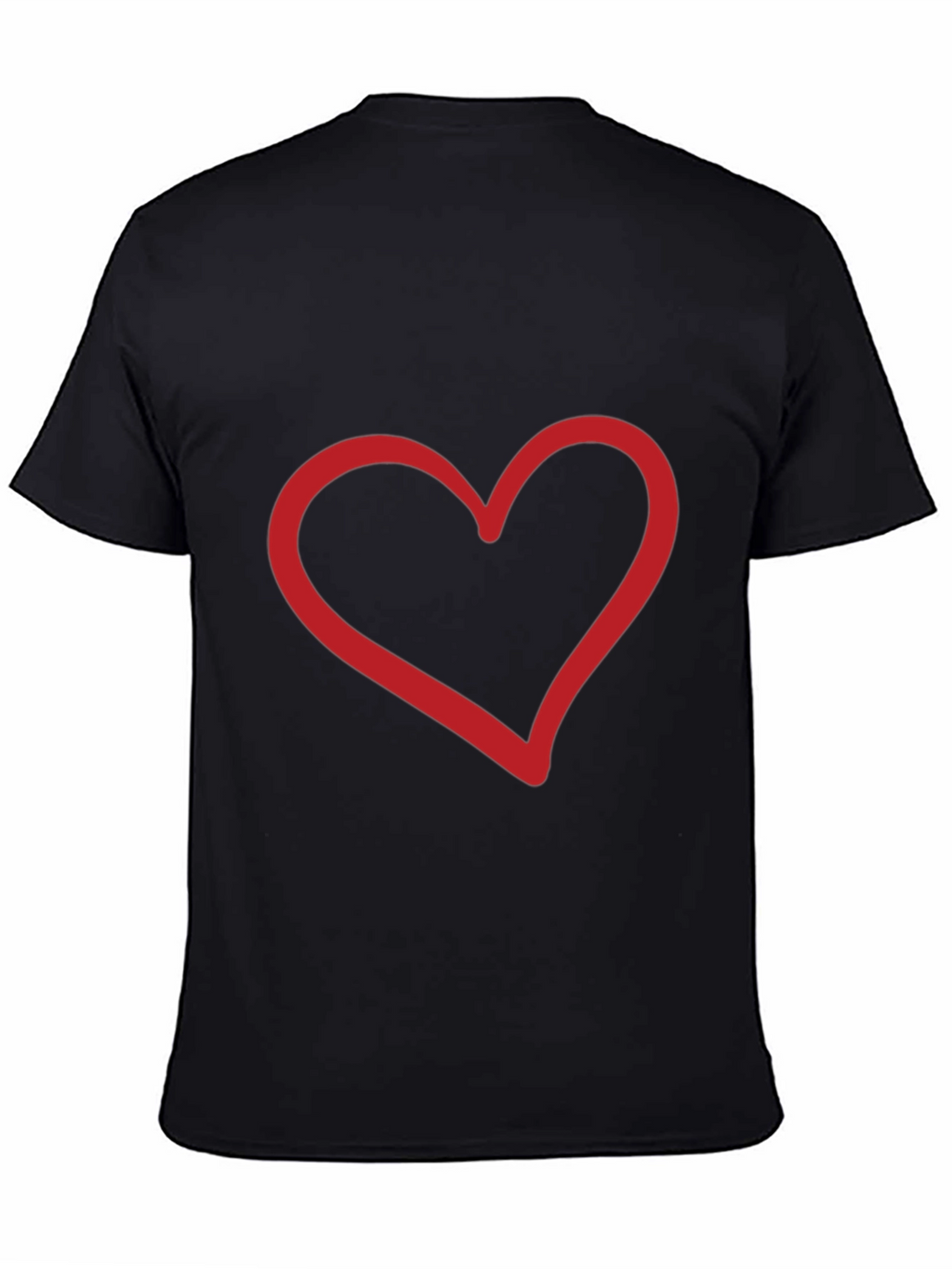 Heart Graphic Black Tee - Stylish Casual Wear