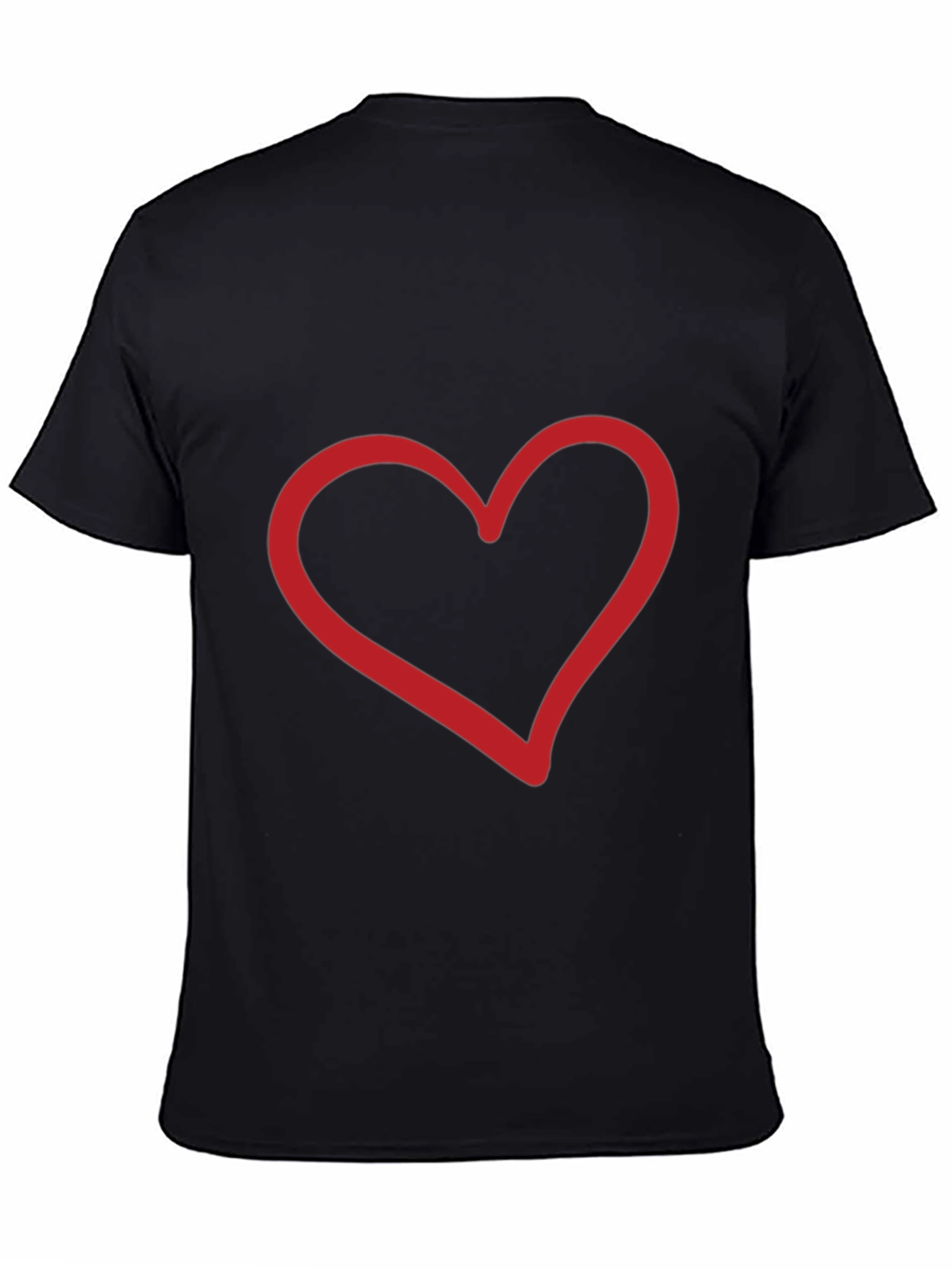 Heart Graphic Black Tee - Stylish Casual Wear