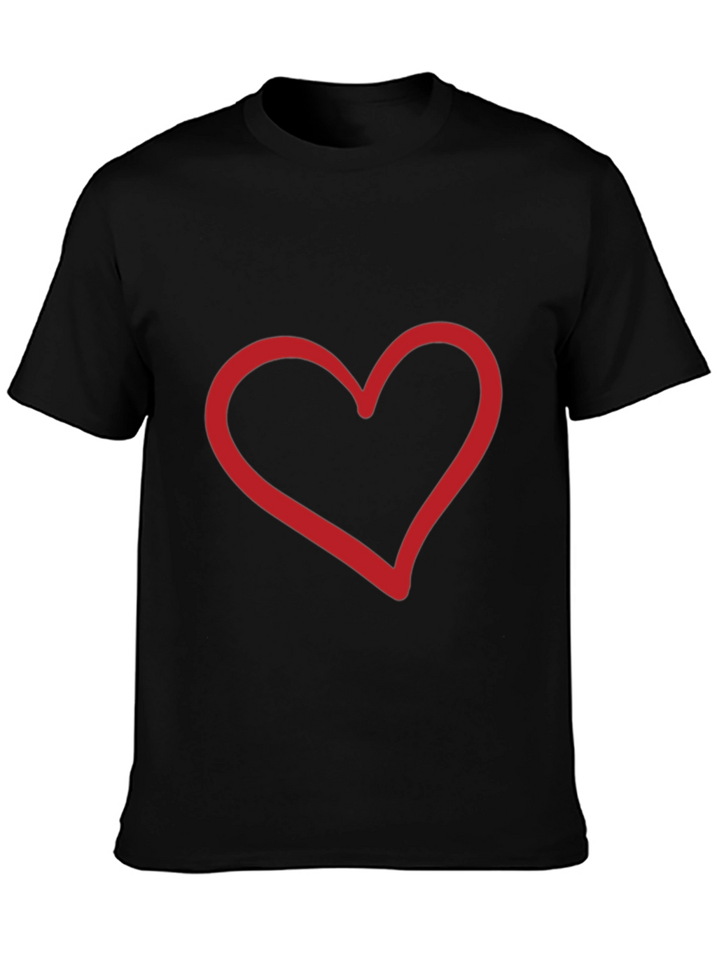 Heart Graphic Black Tee - Stylish Casual Wear