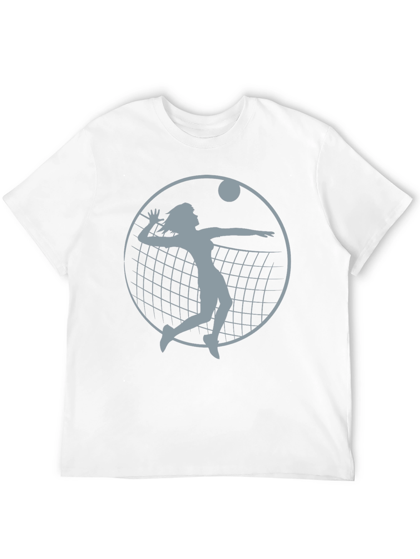 Volleyball Player Graphic Tee - Black Cotton Shirt