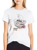 Reading is Fun T-Shirt Cat & Magic Books