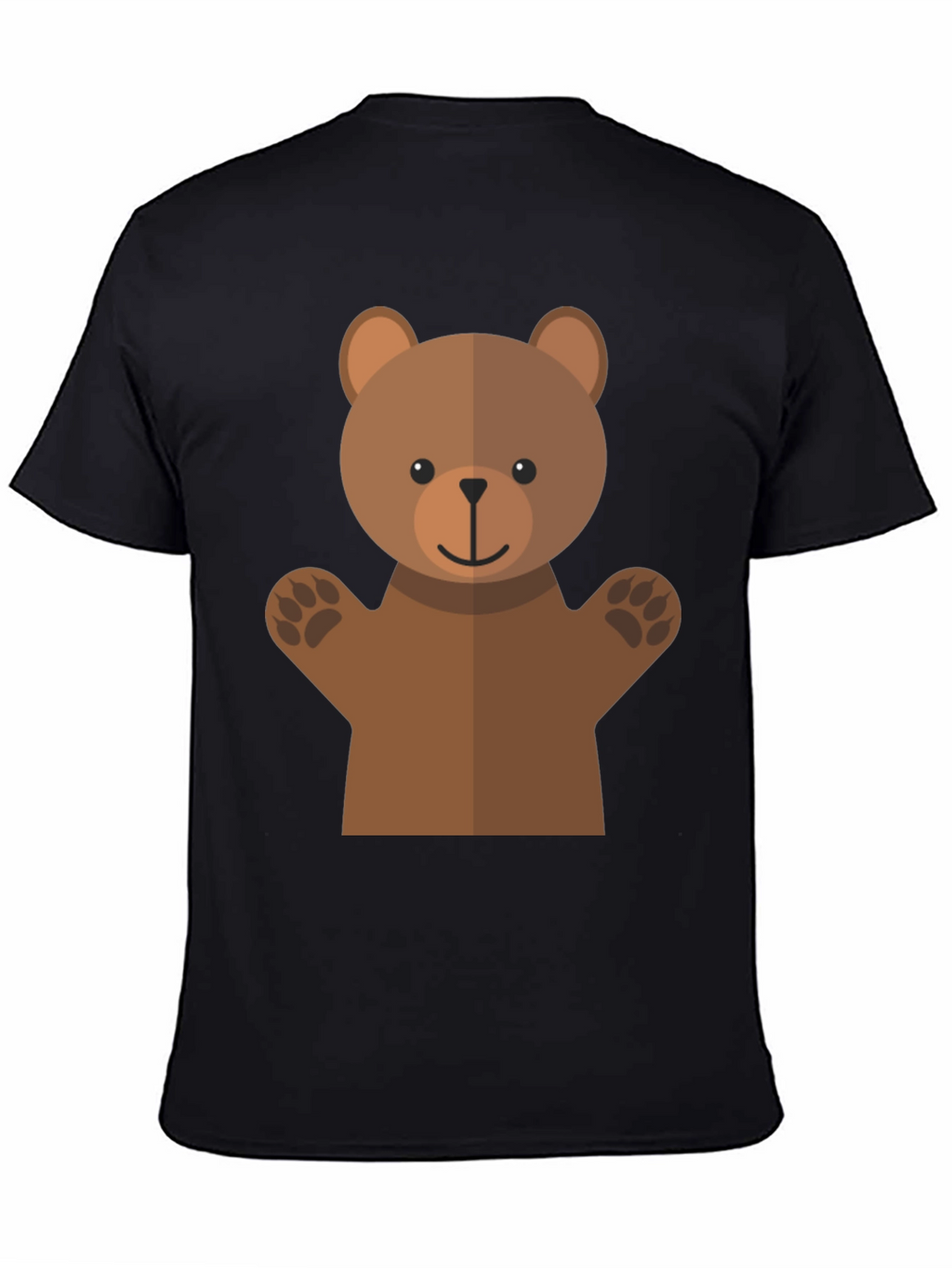 Cute Bear Graphic Tee - Black T-Shirt