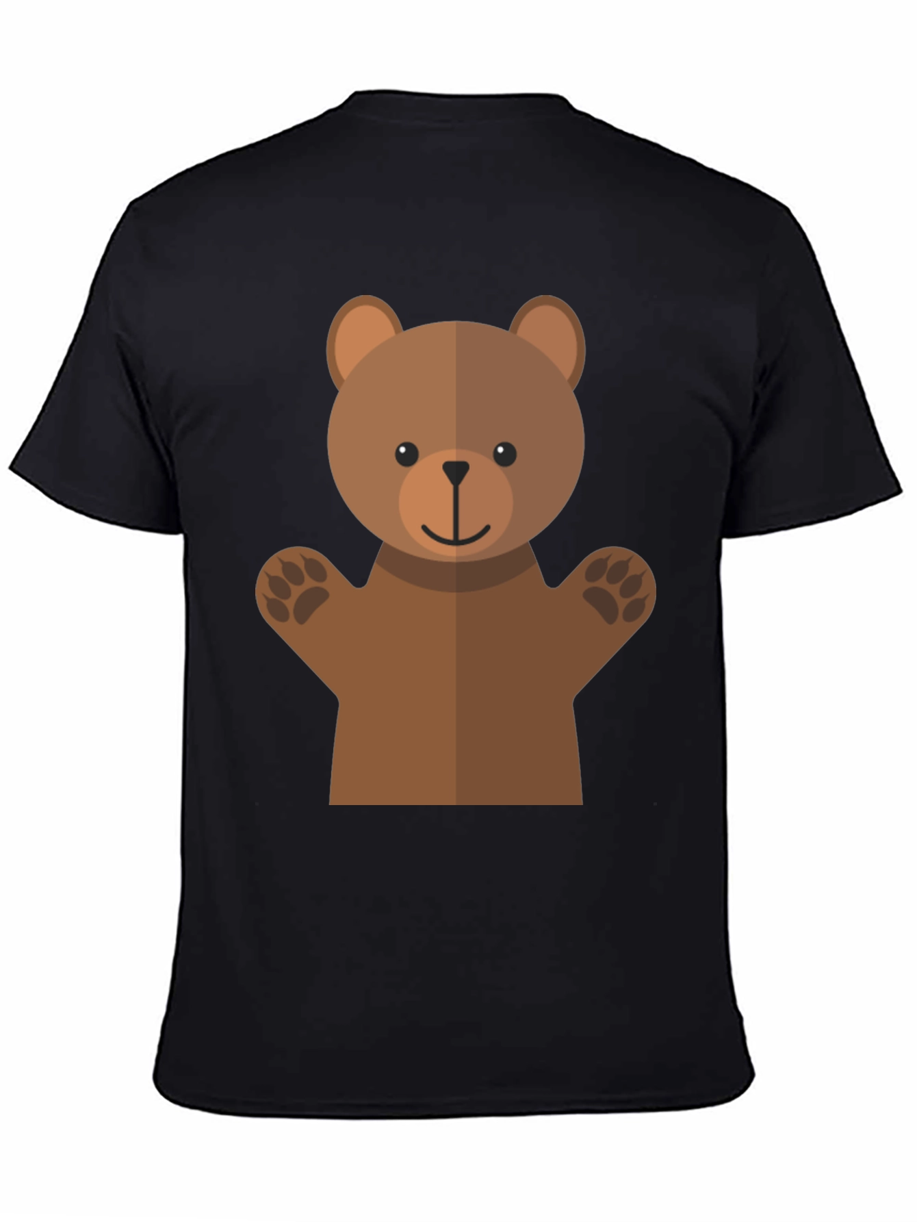 Cute Bear Graphic Tee - Black T-Shirt