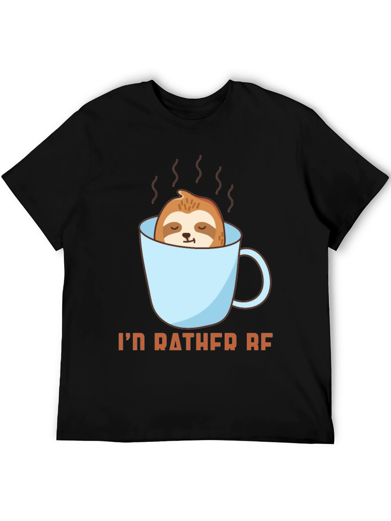Sloth in Coffee Cup Graphic T-Shirt - Relax & Enjoy