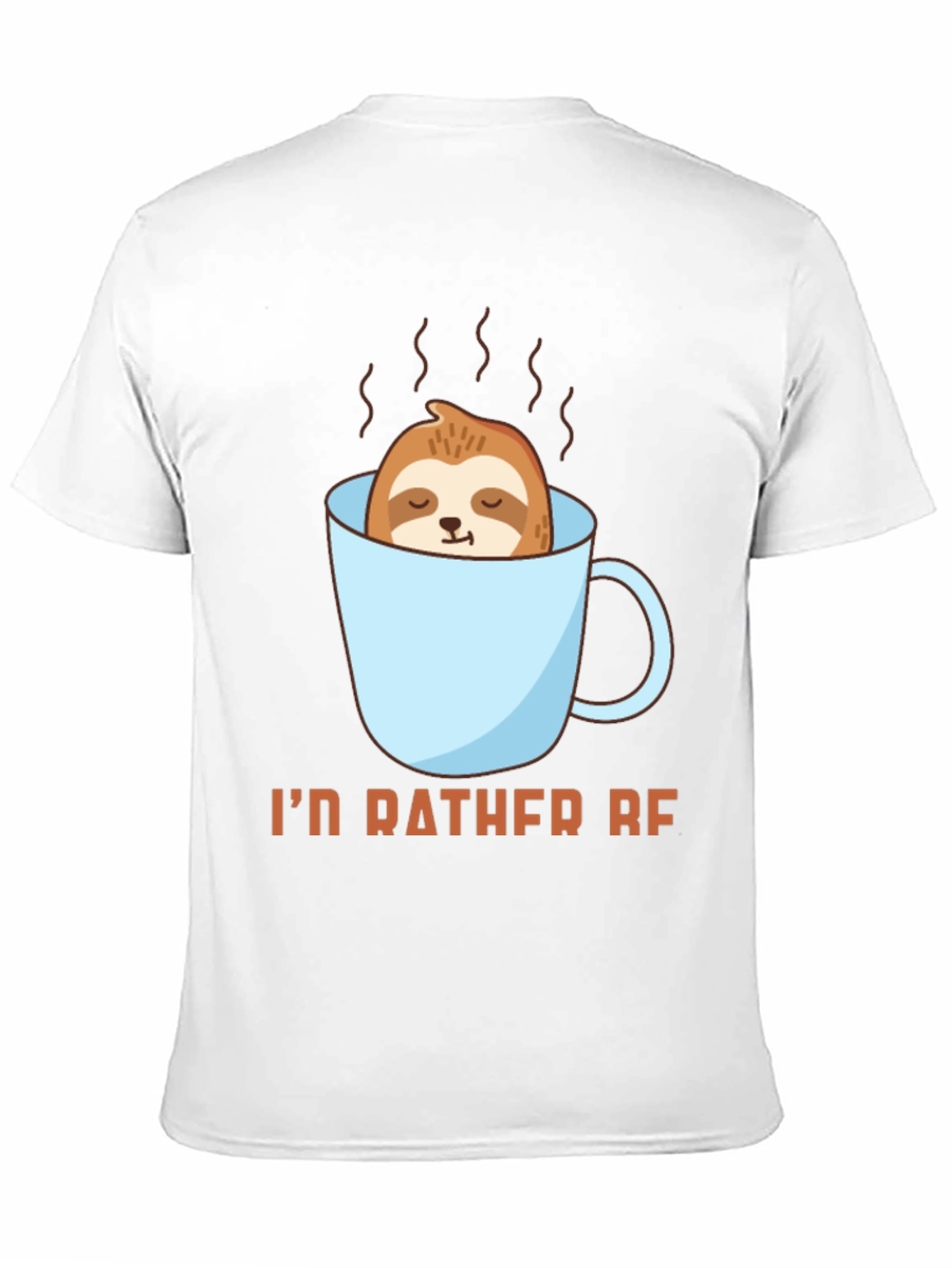 Sloth in Coffee Cup Graphic T-Shirt - Relax & Enjoy