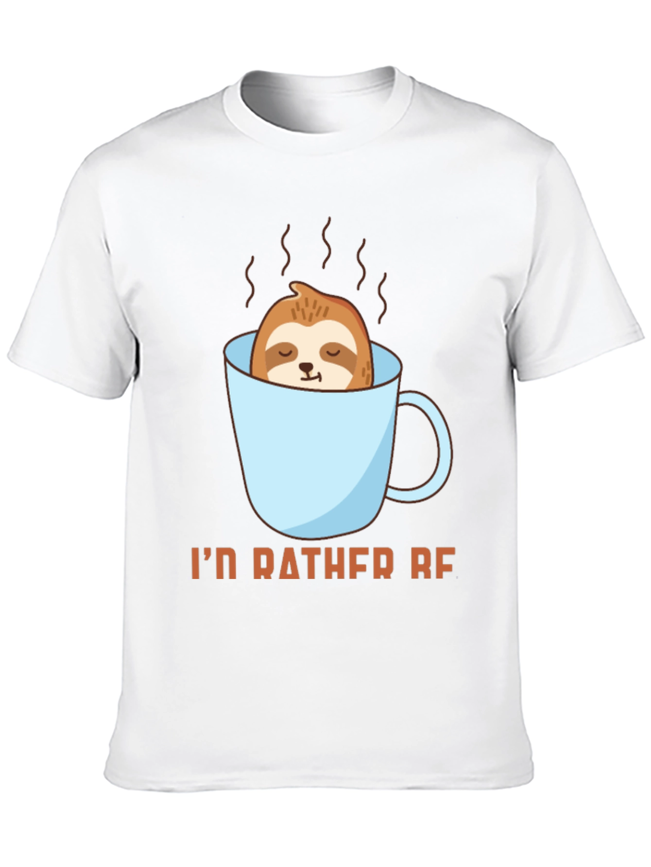 Sloth in Coffee Cup Graphic T-Shirt - Relax & Enjoy