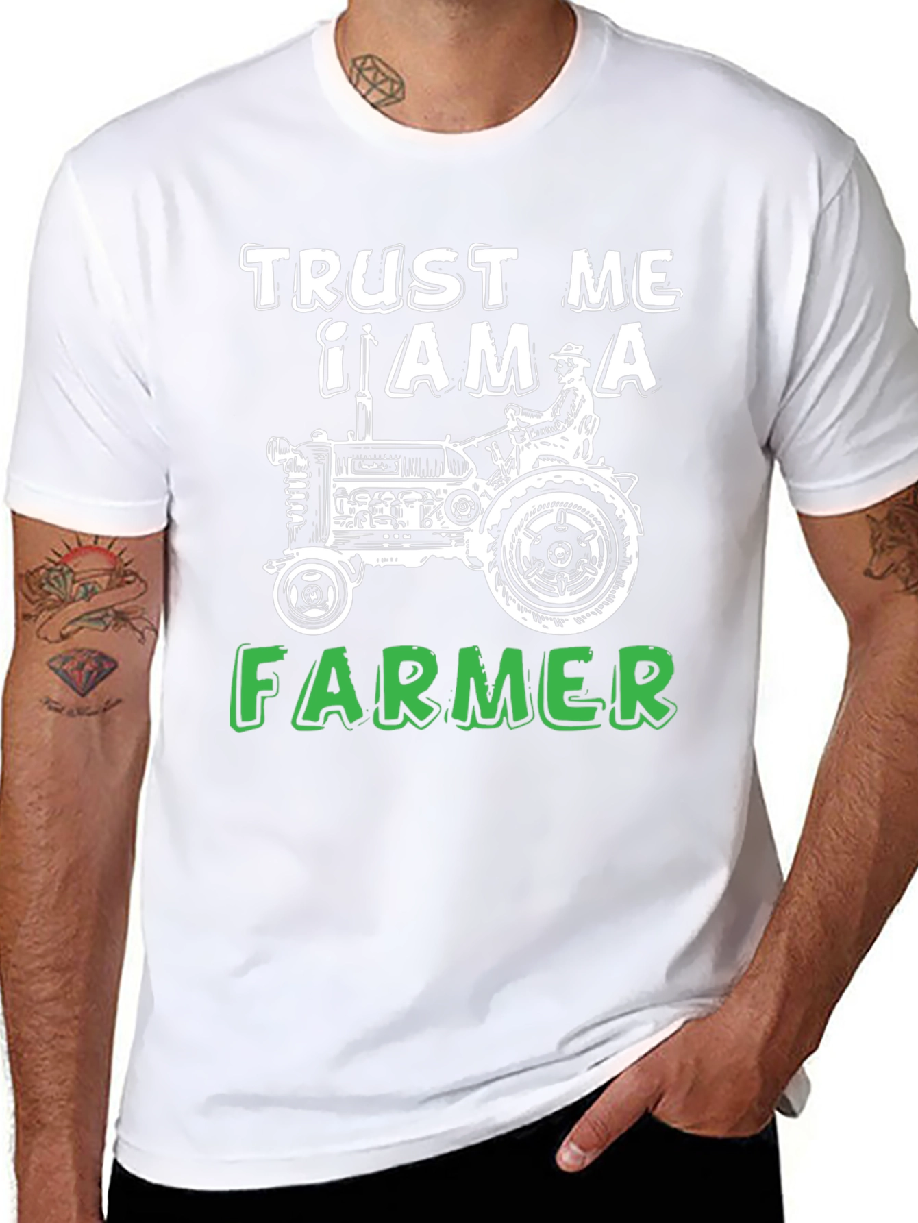 Trust Me I Am A Farmer Black T-Shirt