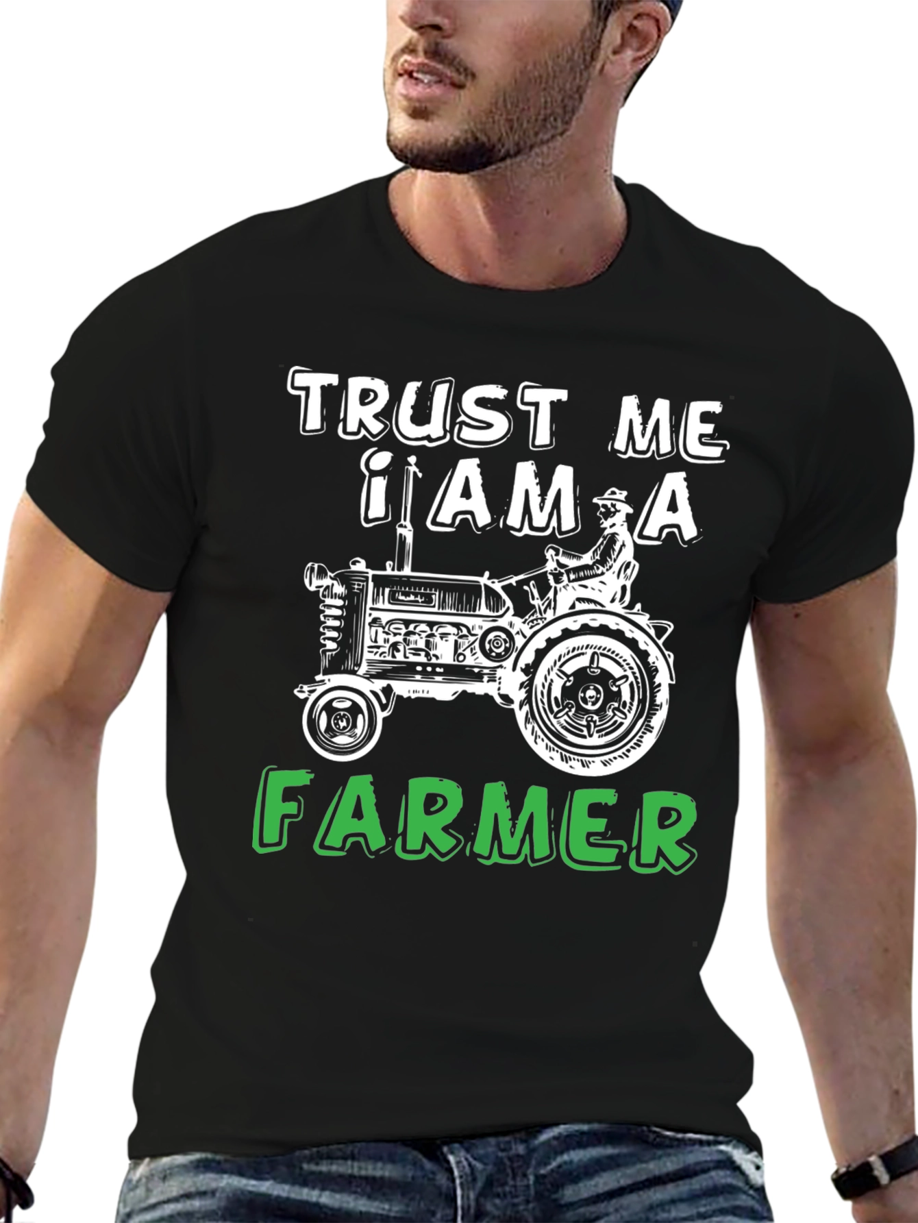 Trust Me I Am A Farmer Black T-Shirt