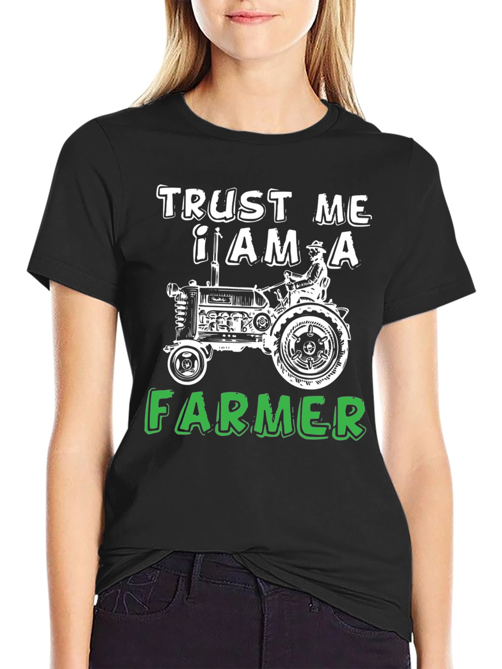 Trust Me I Am A Farmer Black T-Shirt