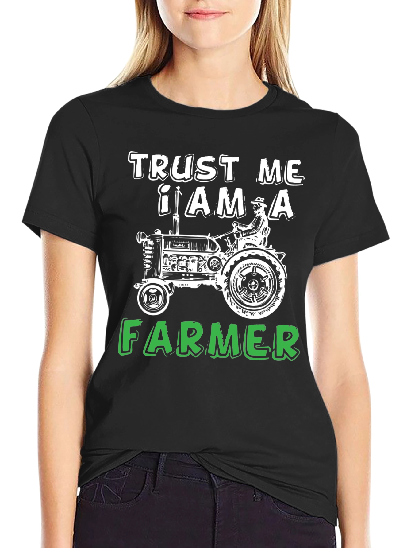 Trust Me I Am A Farmer Black T-Shirt