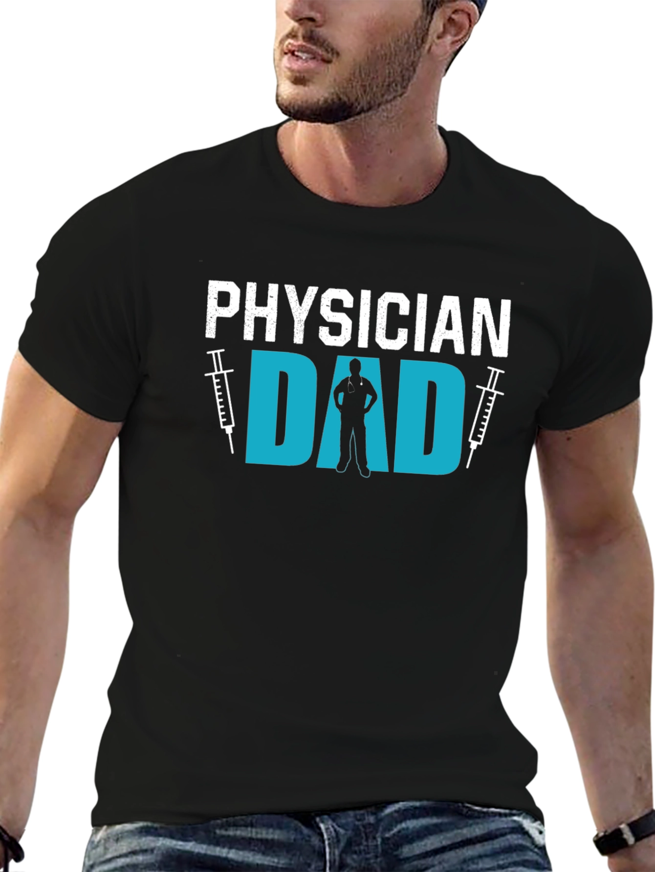 Physician Dad T-Shirt Gift for Doctor Dad