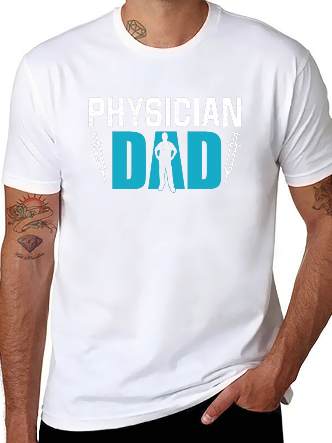 Physician Dad T-Shirt Gift for Doctor Dad
