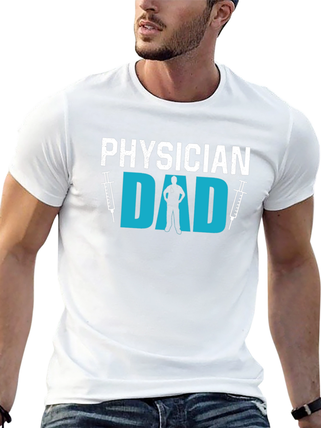 Physician Dad T-Shirt Gift for Doctor Dad