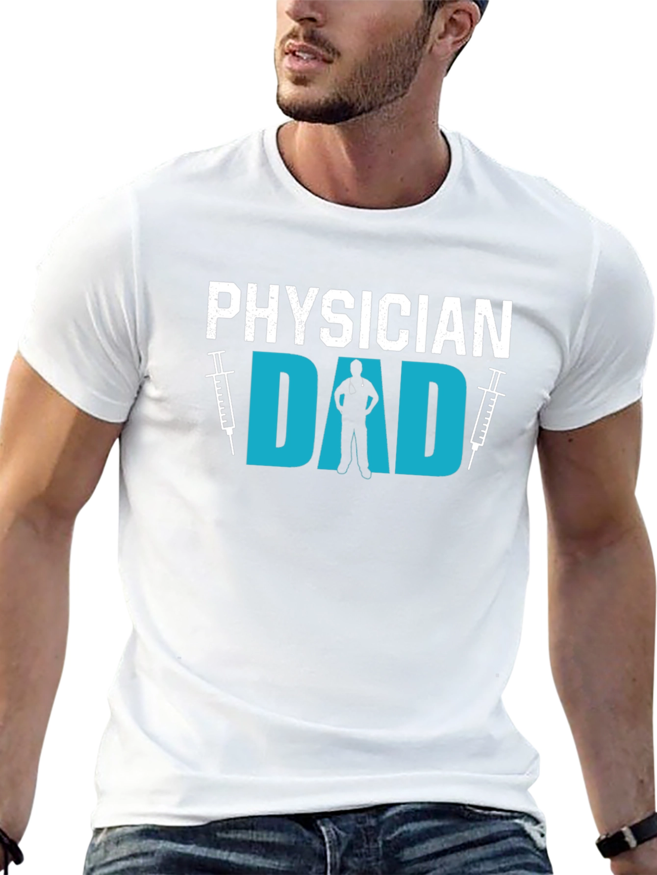 Physician Dad T-Shirt Gift for Doctor Dad
