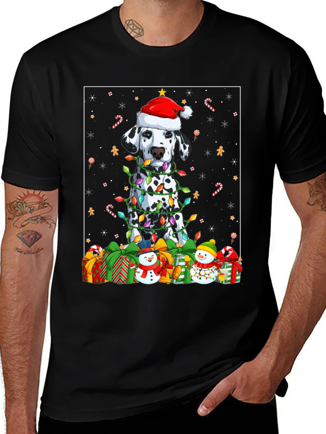 Dalmatian Dog Christmas T-Shirt