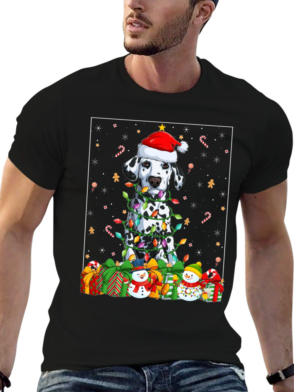 Dalmatian Dog Christmas T-Shirt