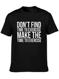 Motivational Exercise T-Shirt - Black