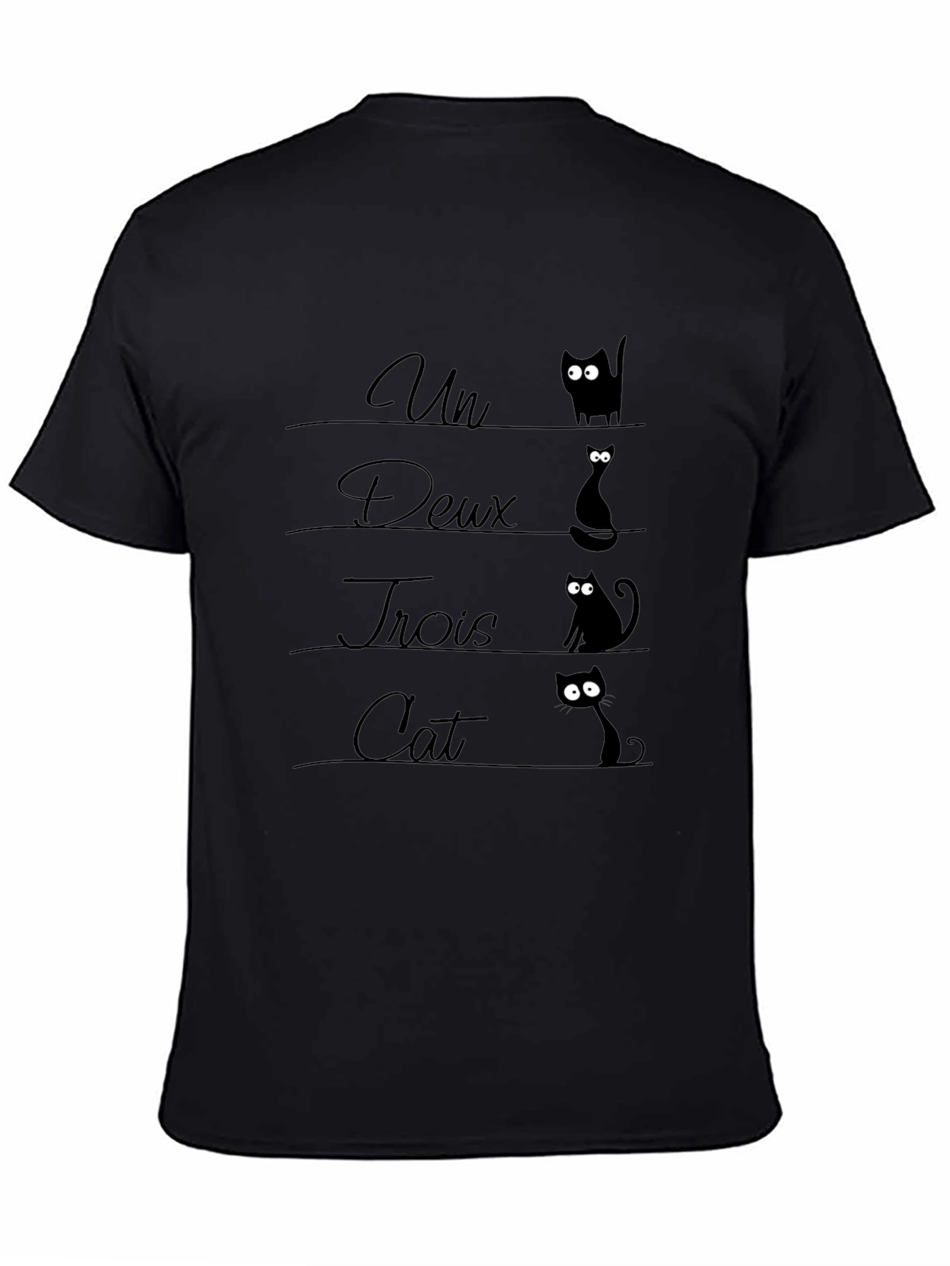 Un Deux Trois Cat T-Shirt - French Cat Lover Tee