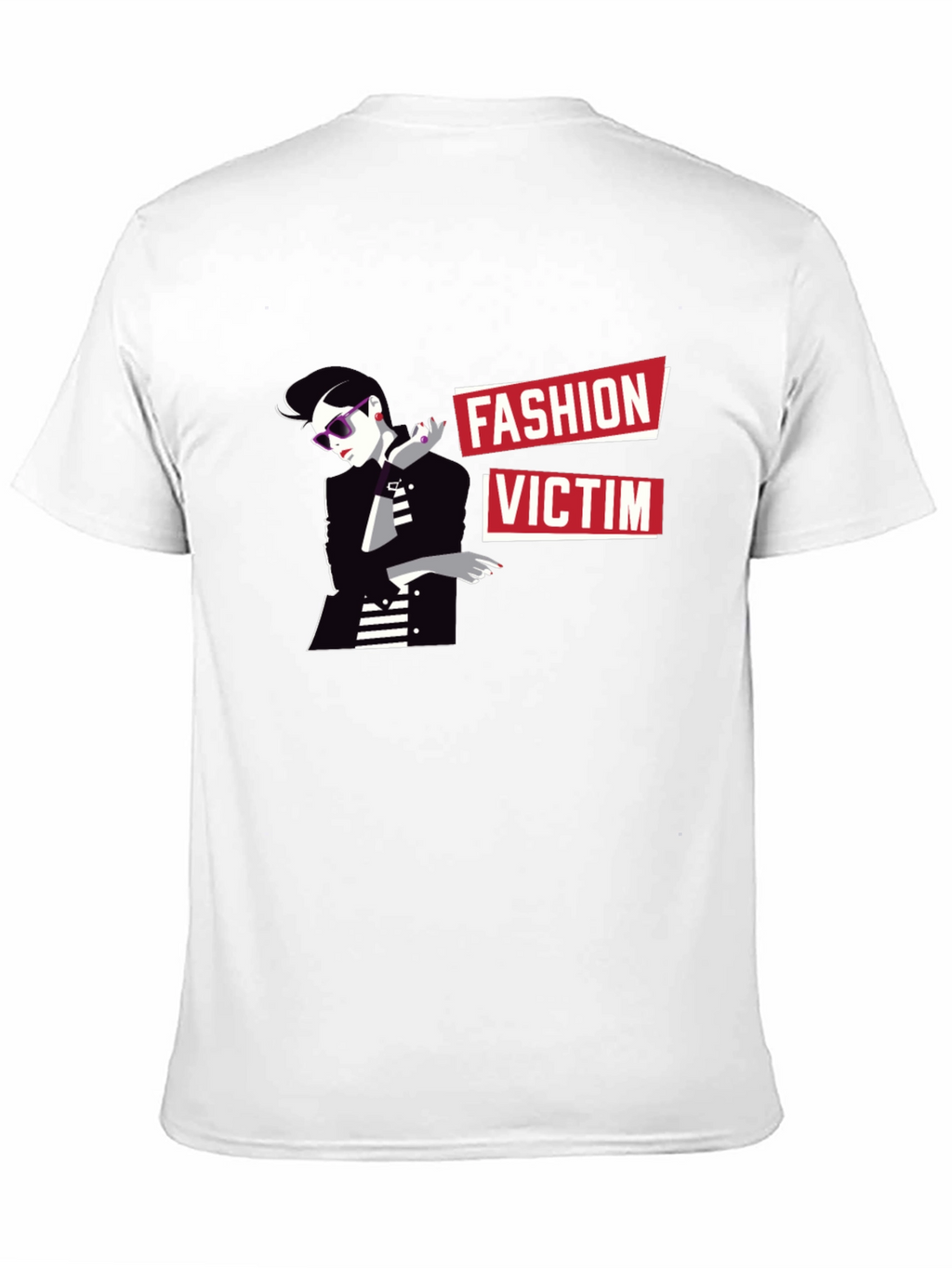 Fashion Victim Graphic Tee - Stylish Black T-Shirt