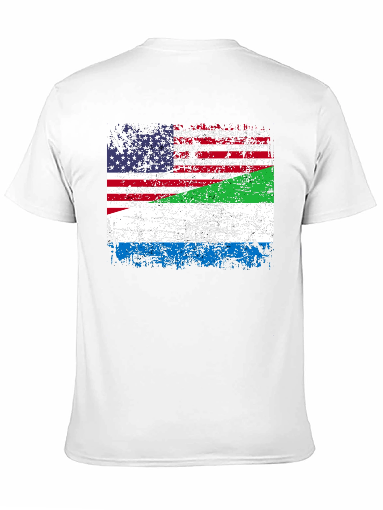USA Sierra Leone Flag Graphic T-Shirt