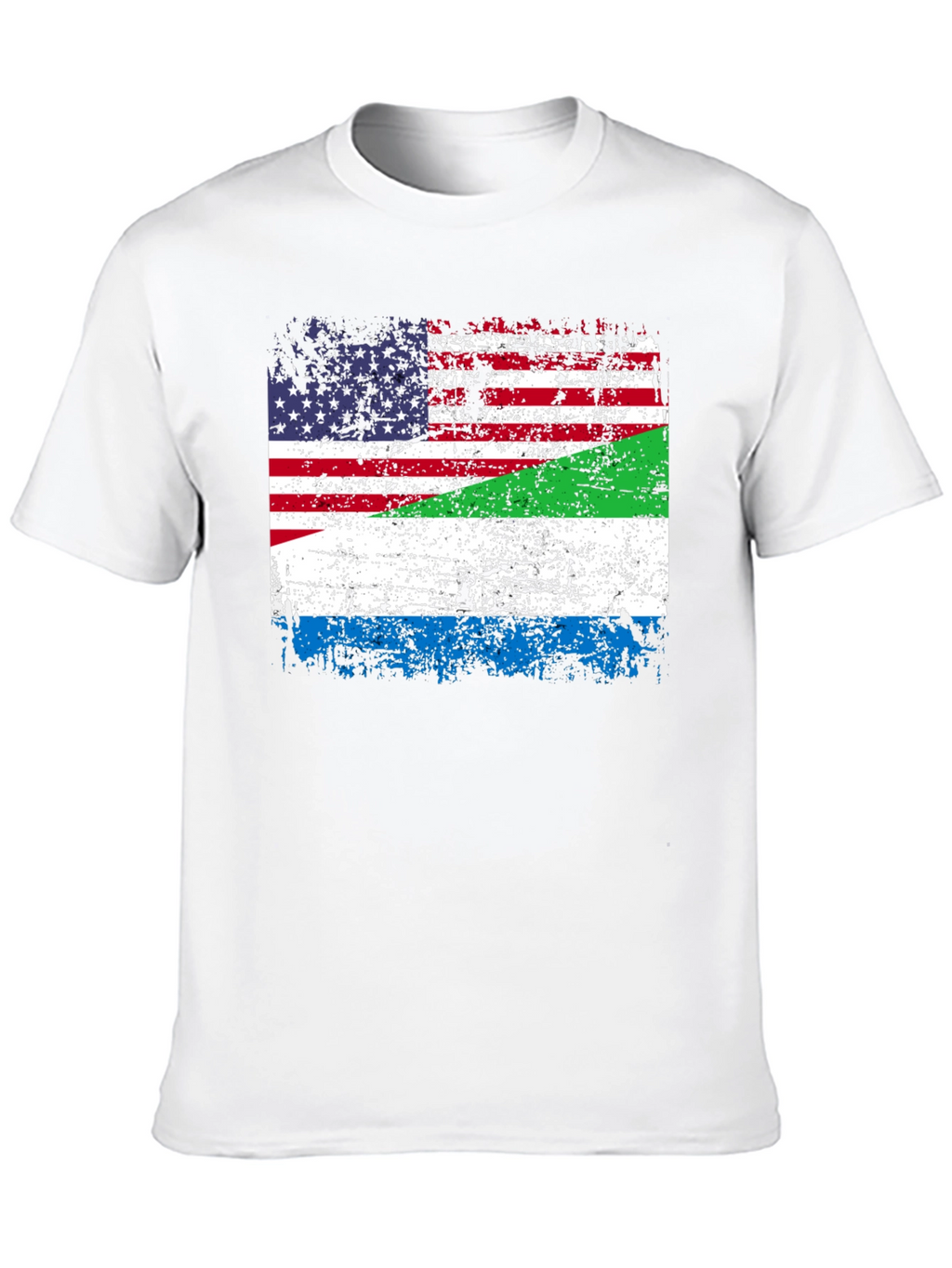 USA Sierra Leone Flag Graphic T-Shirt