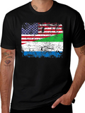 USA Sierra Leone Flag Graphic T-Shirt