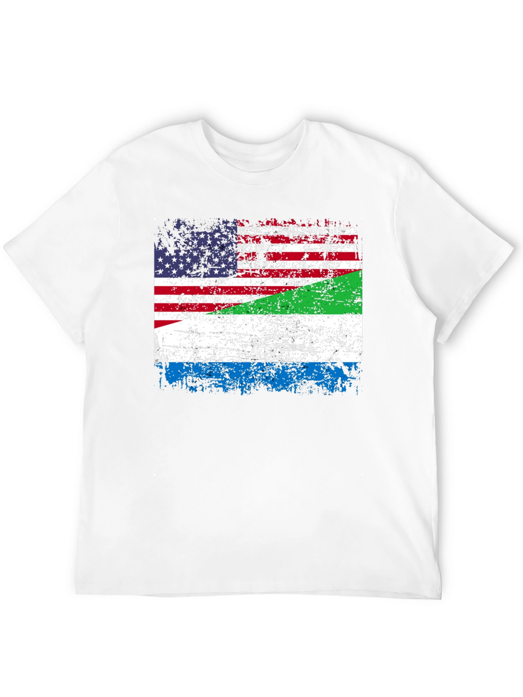 USA Sierra Leone Flag Graphic T-Shirt