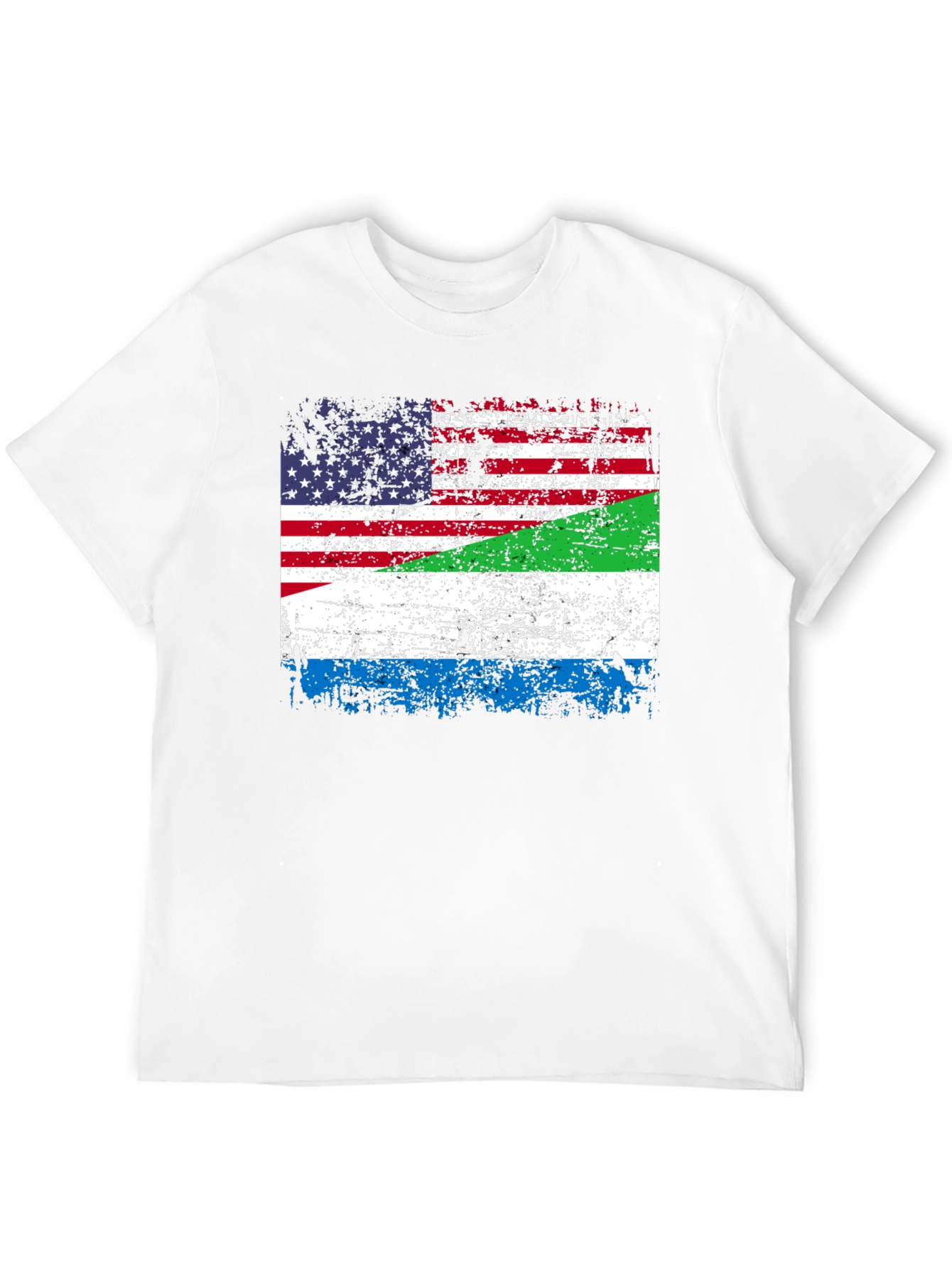 USA Sierra Leone Flag Graphic T-Shirt