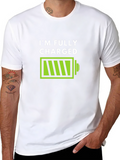 Im Fully Charged T-Shirt - Funny Battery Graphic Tee
