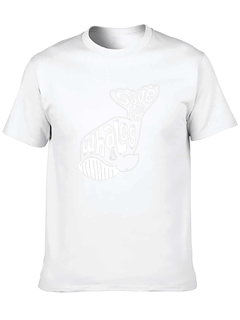 Save the Whales Graphic T-Shirt - Black