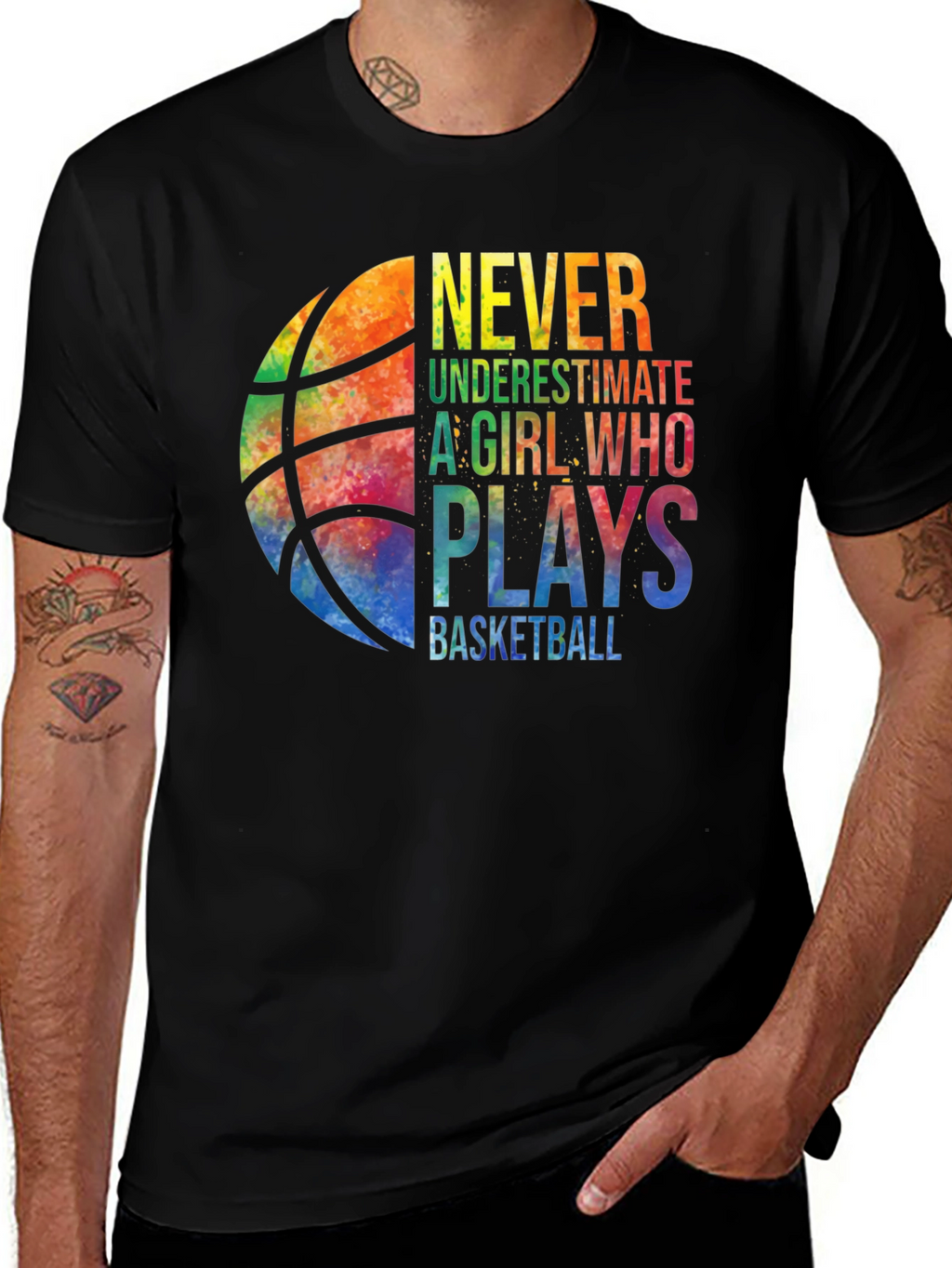 Never Underestimate Basketball Girl T-Shirt