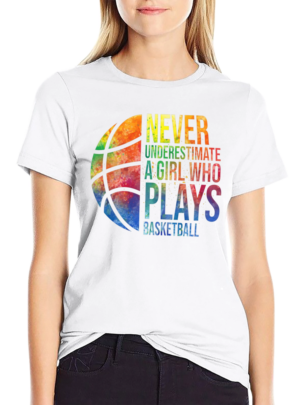 Never Underestimate Basketball Girl T-Shirt