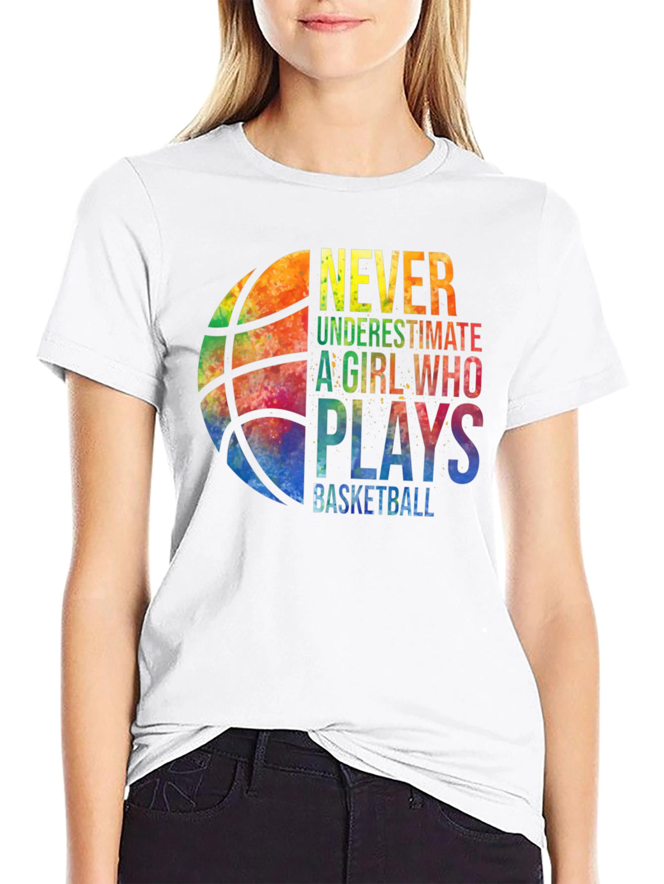 Never Underestimate Basketball Girl T-Shirt