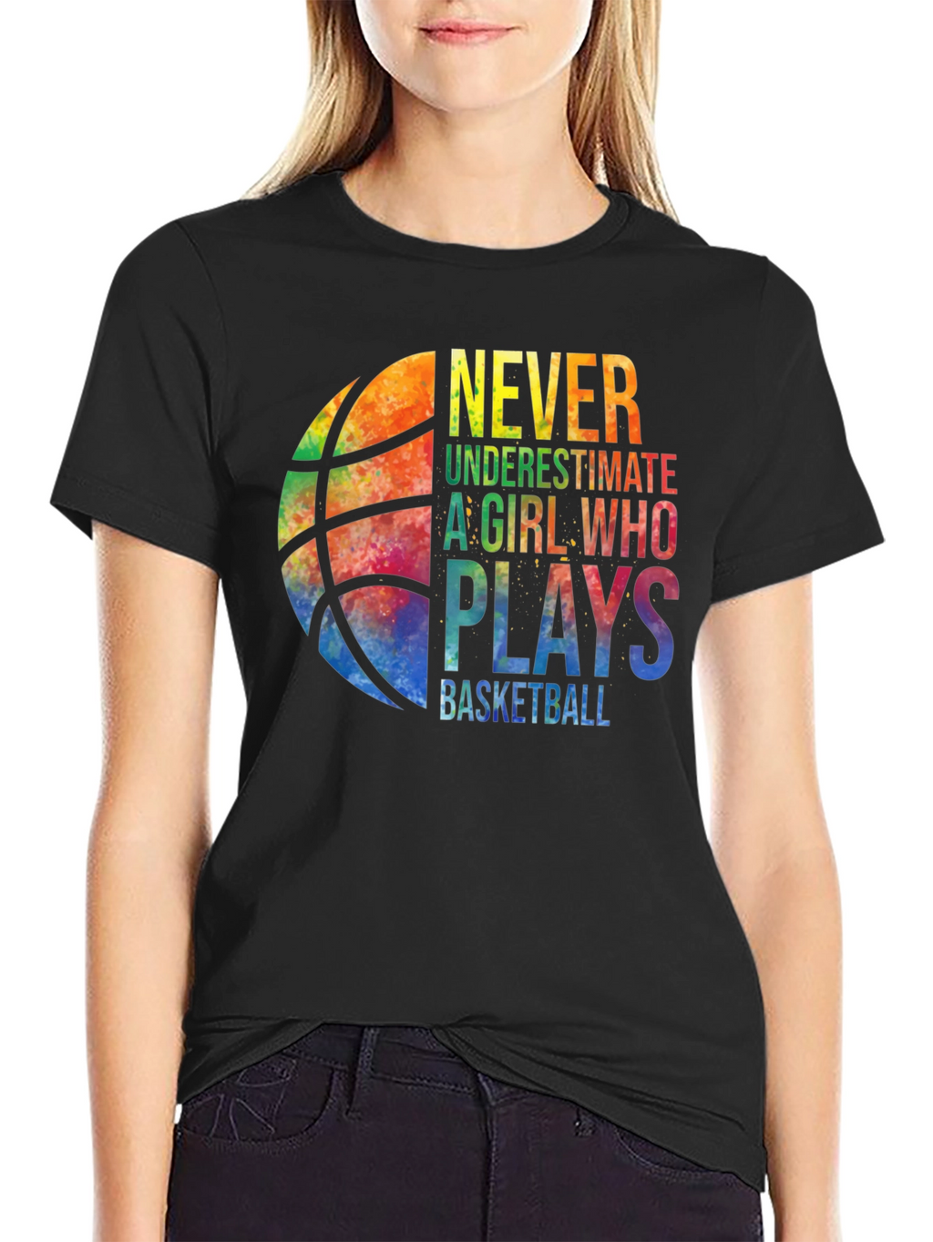 Never Underestimate Basketball Girl T-Shirt