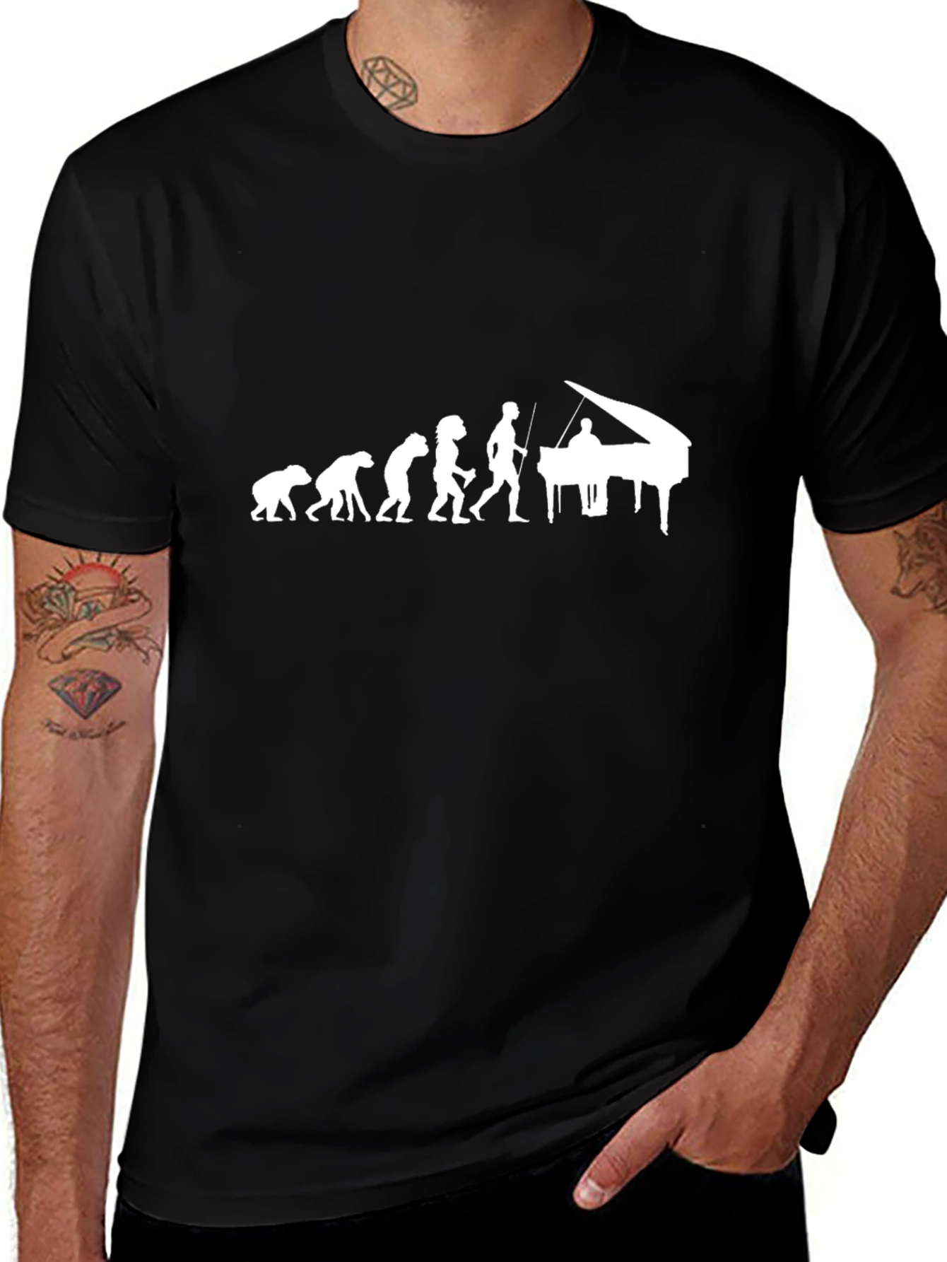 Piano Evolution T-Shirt - Musician Gift