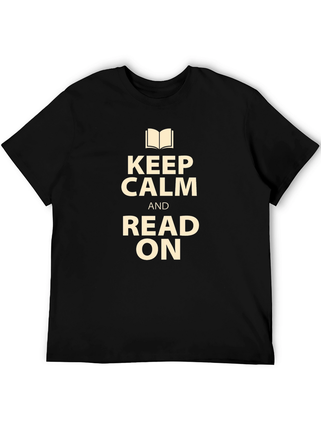 Keep Calm and Read On Black T-Shirt