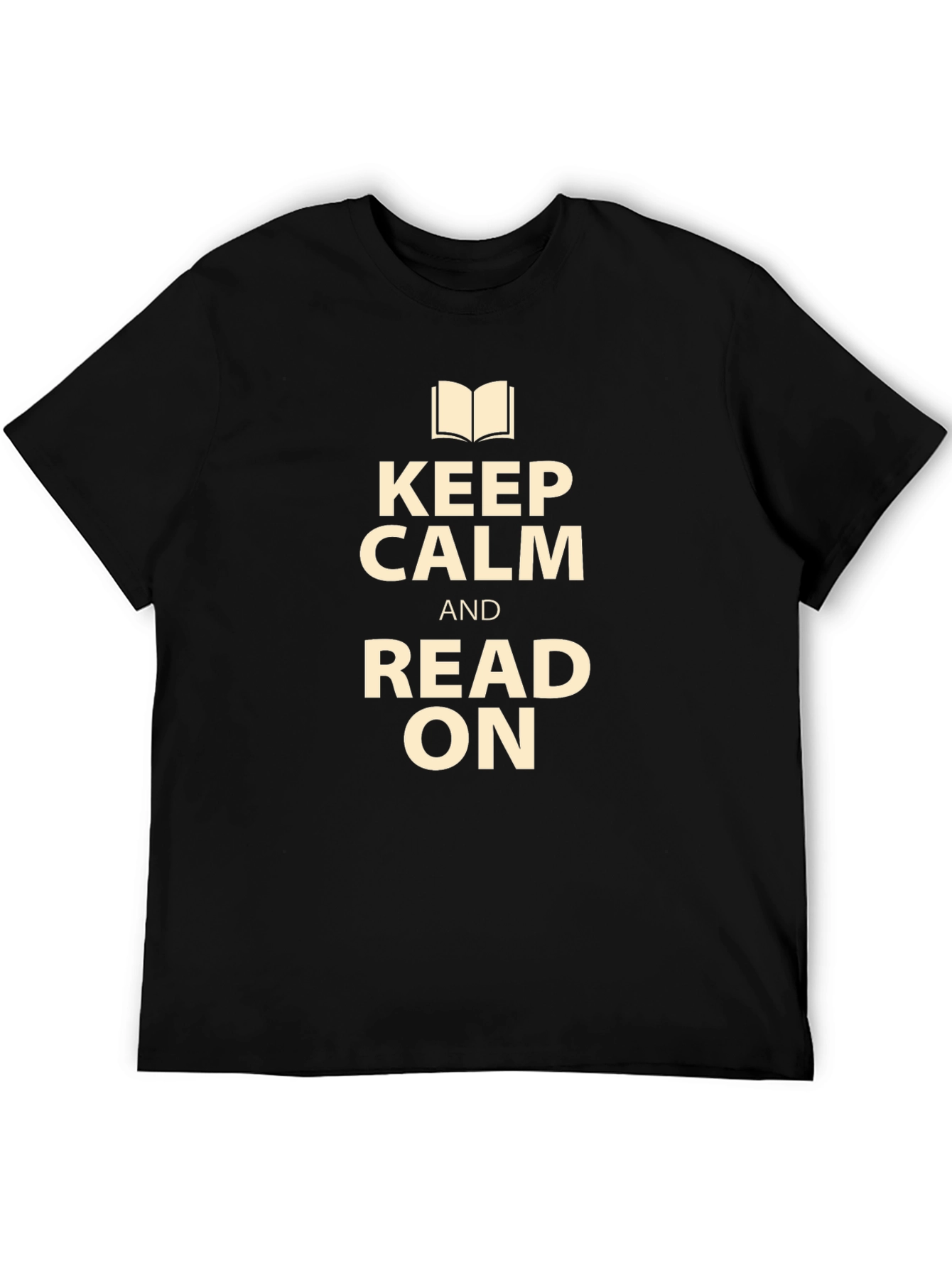 Keep Calm and Read On Black T-Shirt