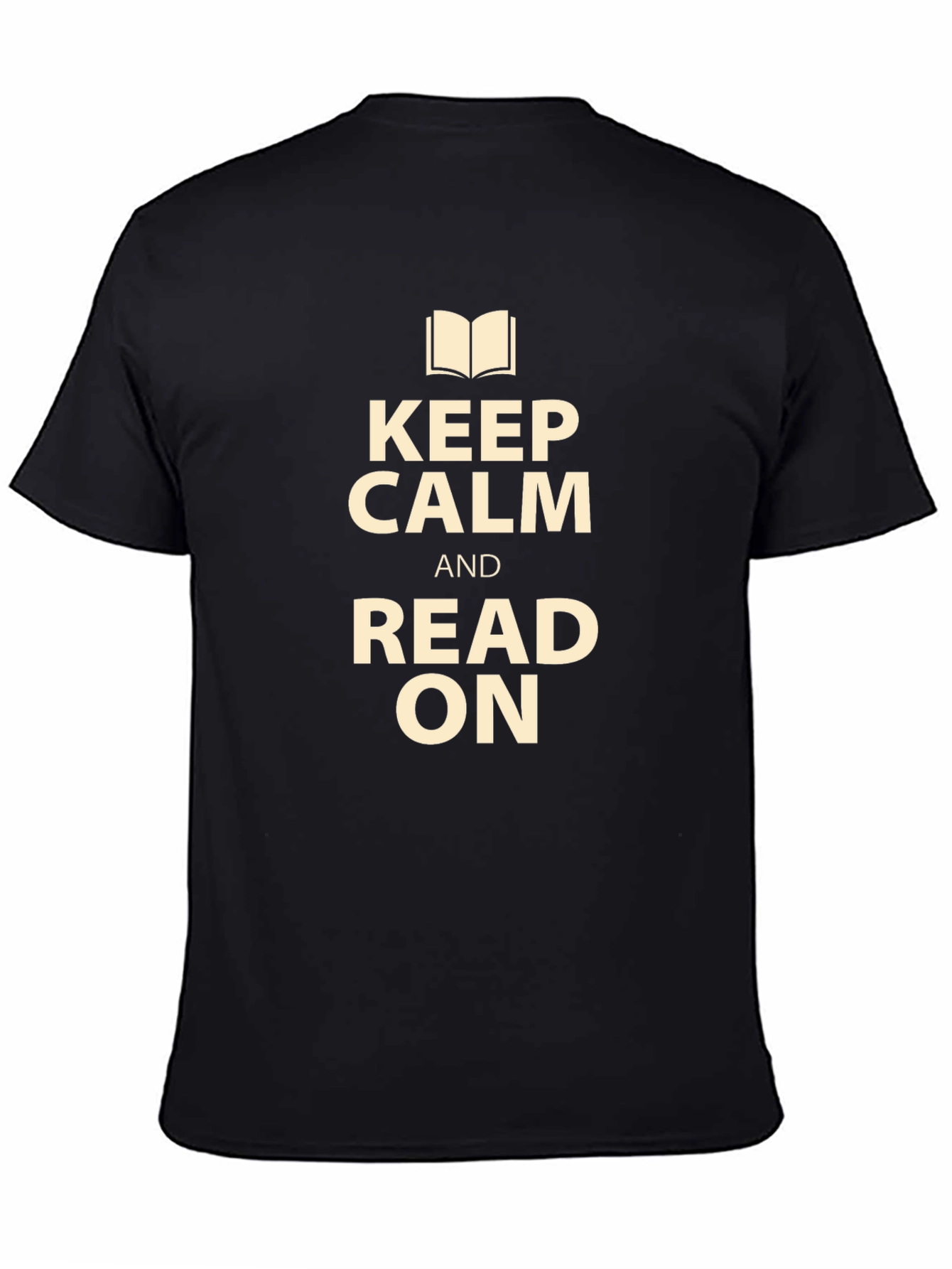Keep Calm and Read On Black T-Shirt