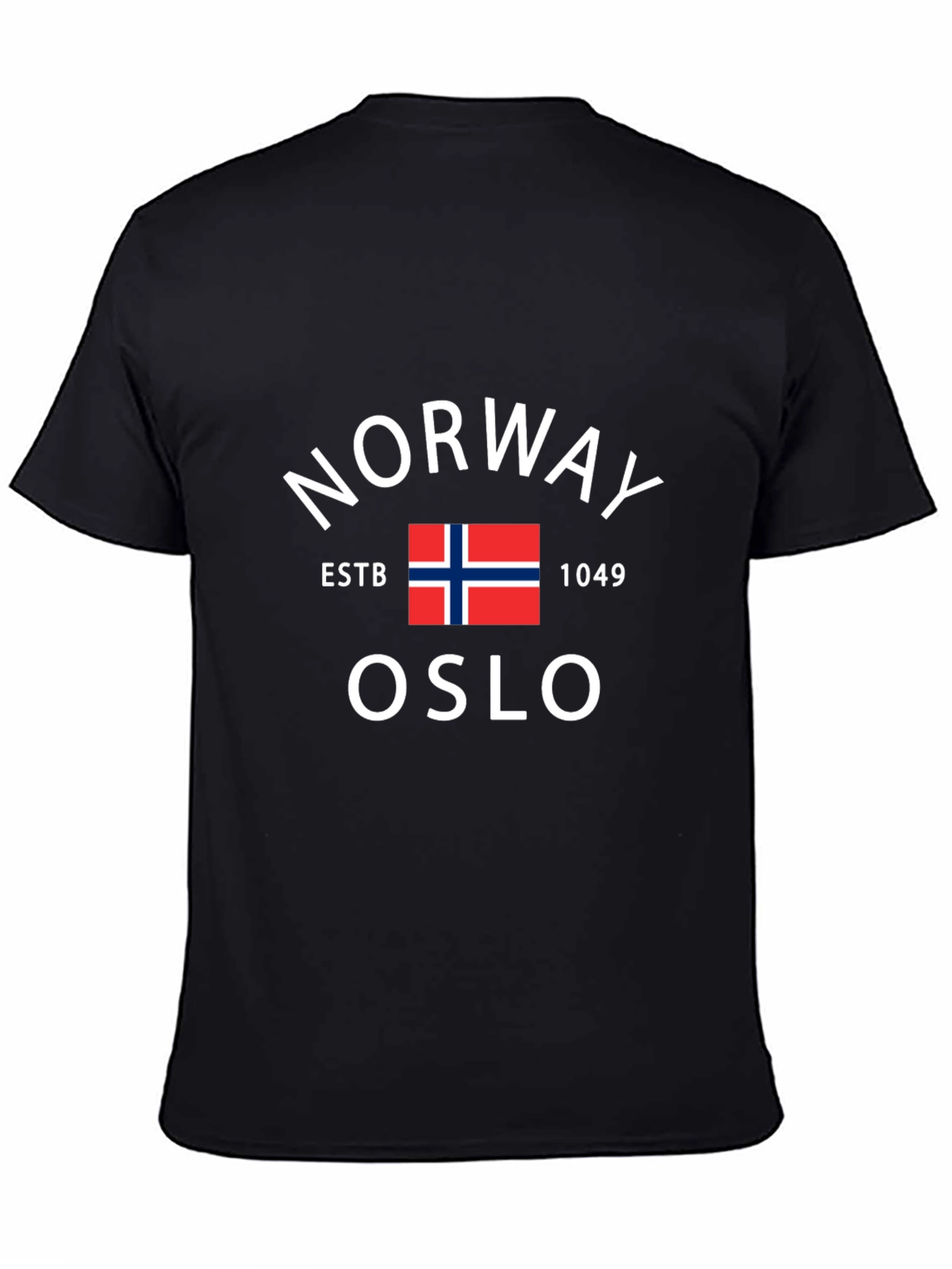 Norway Oslo Estb 1049 Black Graphic Tee