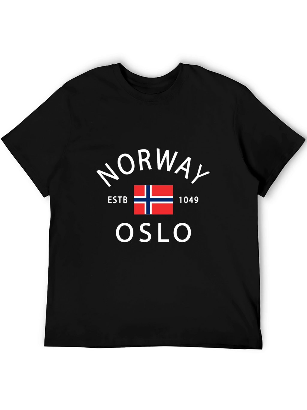Norway Oslo Estb 1049 Black Graphic Tee