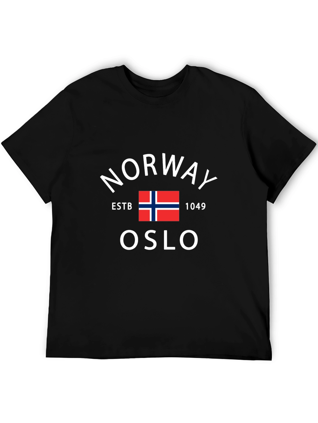 Norway Oslo Estb 1049 Black Graphic Tee