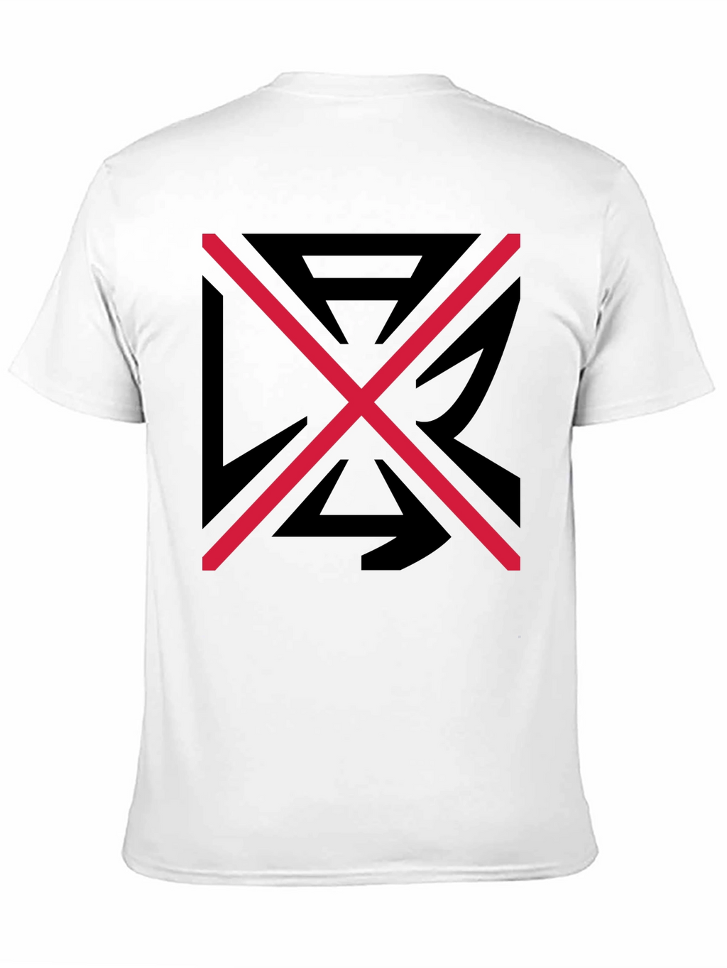 Graphic Tee: Black Shirt with Red X Design