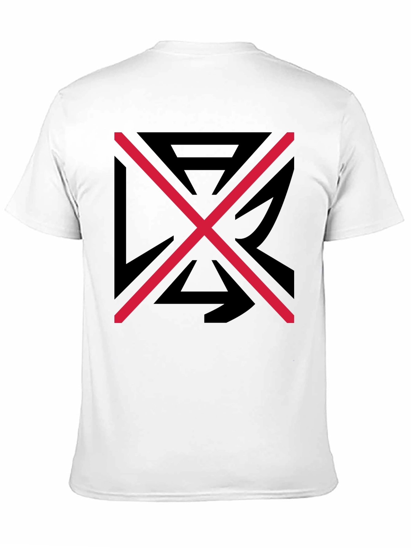 Graphic Tee: Black Shirt with Red X Design